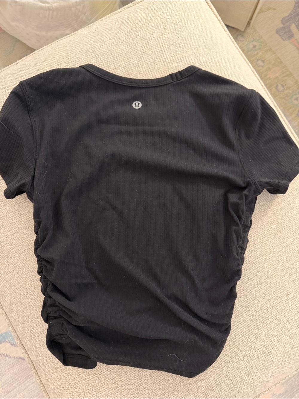Lululemon Ribbed Ruched Tee - Picture 2 of 2